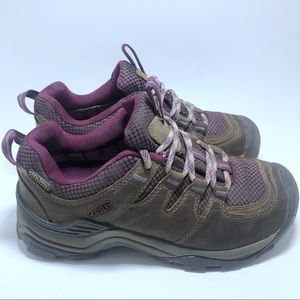 Keen Brown & Purple Hiking Boots Waterproof